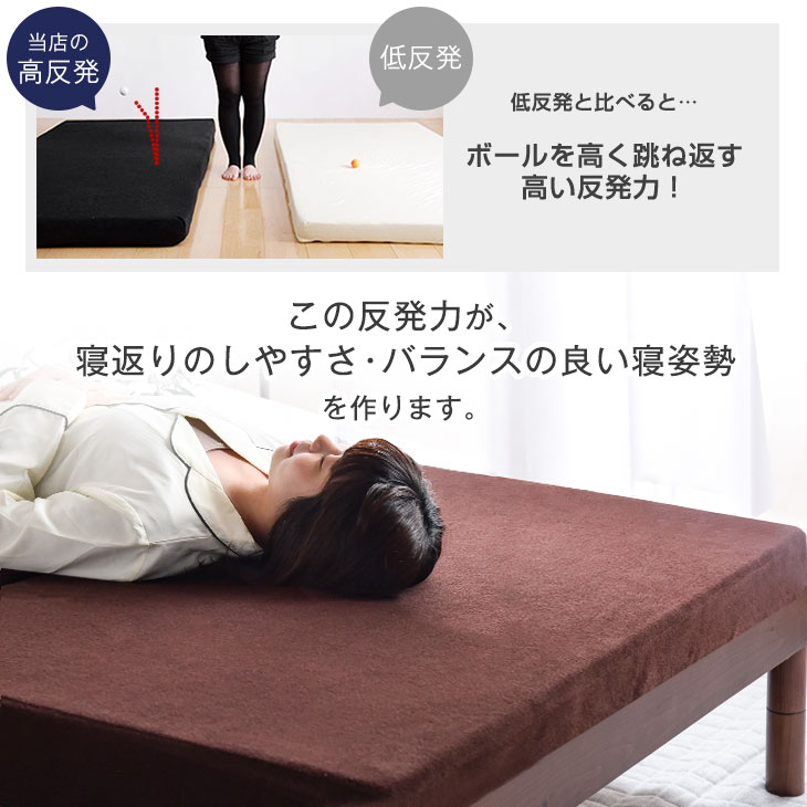 「純」高反発マットレス 3つ折り 厚さ10cm