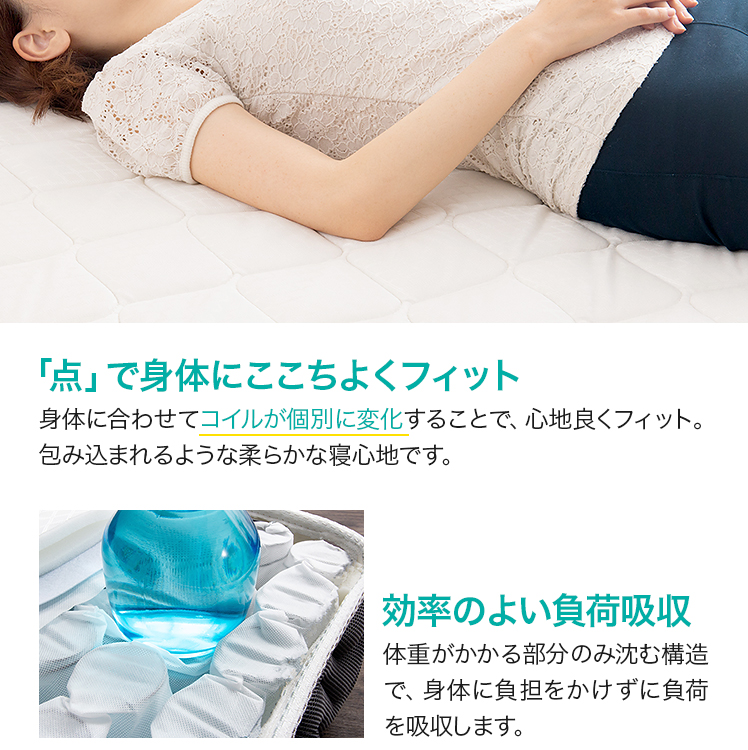 シングル かたさふつう ポケットコイルマットレス