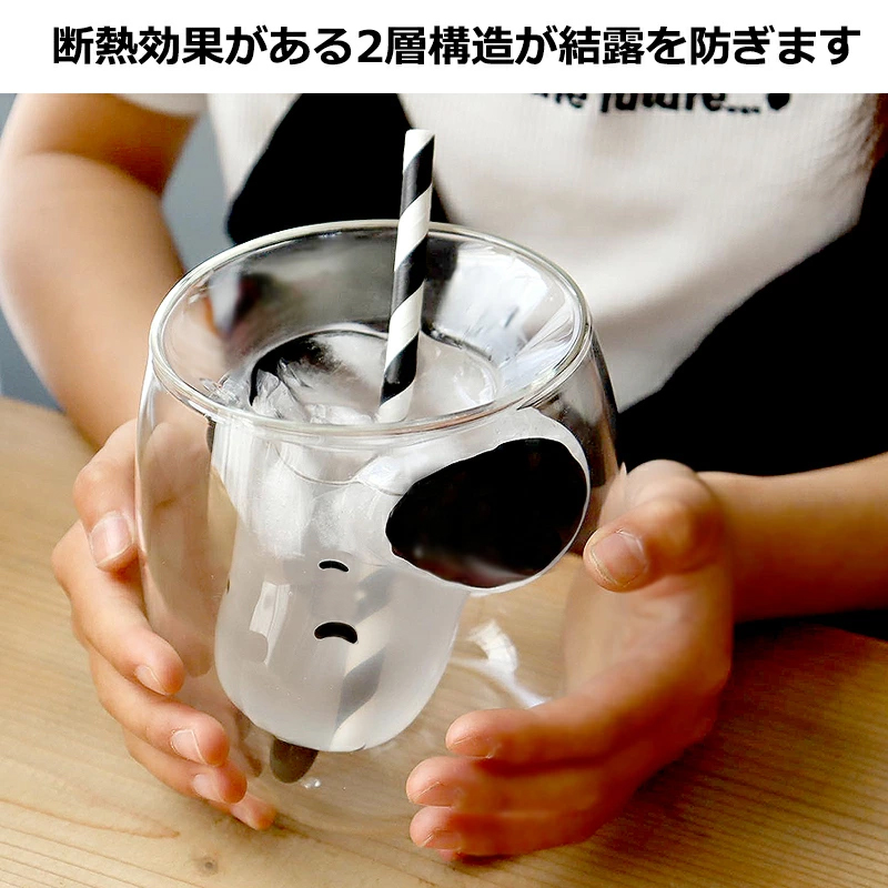 スヌーピー ダブルウオールグラス