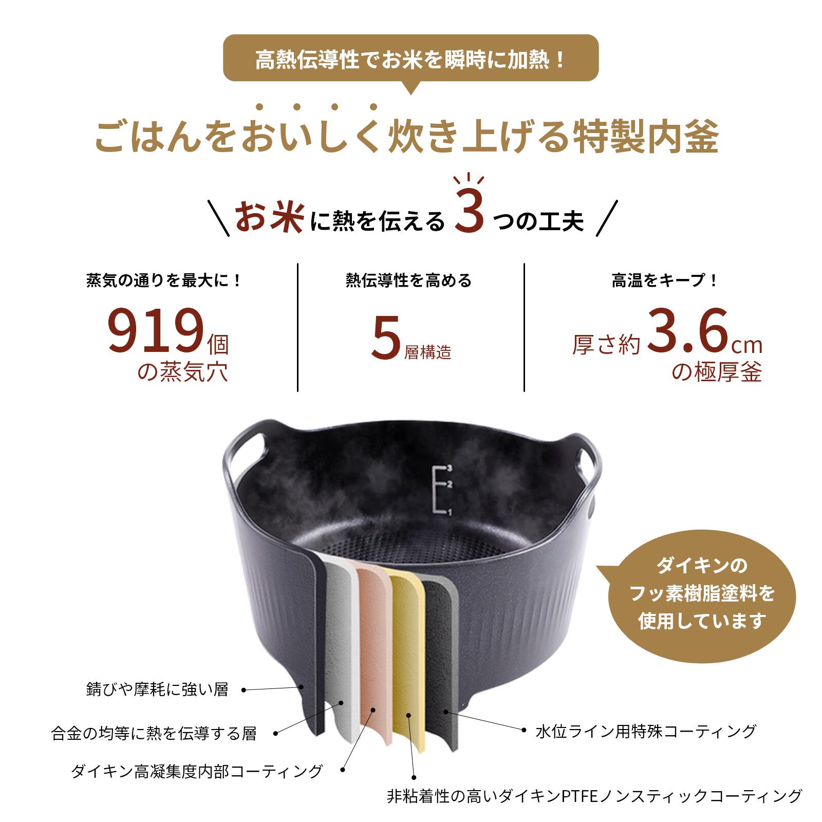 ZHENMI シェンミ 糖質カット IH式 炊飯器